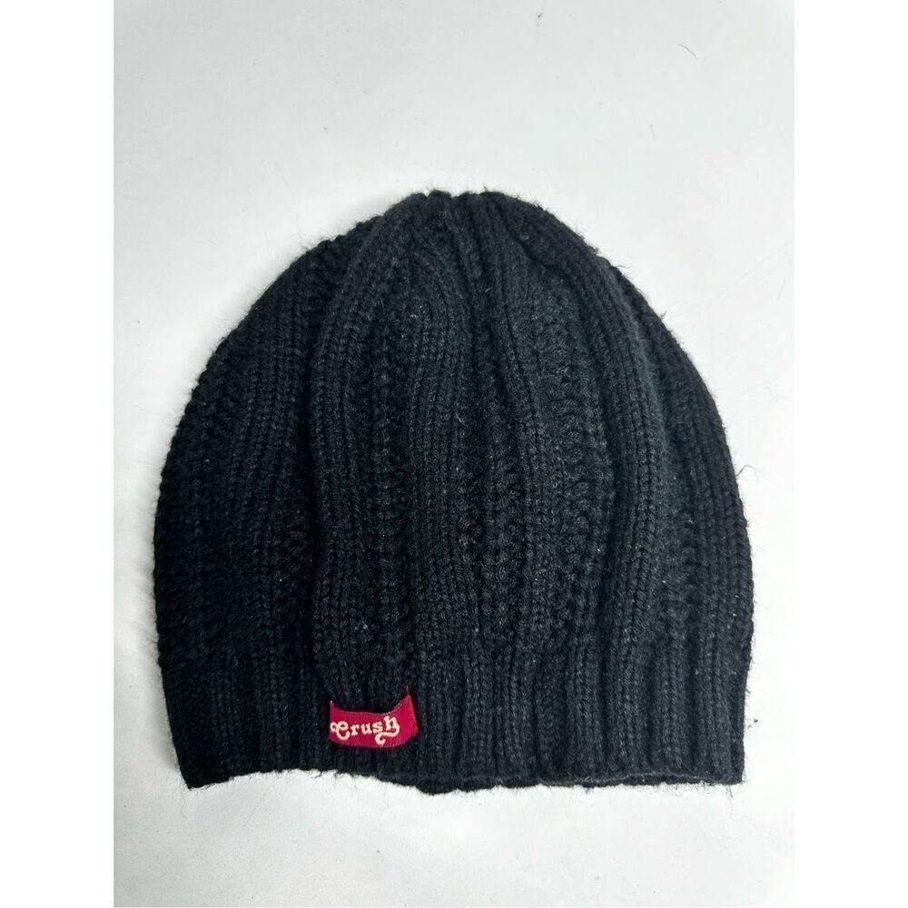 Crush Women’s Black Cable Knit Beanie Hat One Size Adult